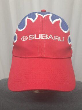 Subaru "Driven By What's Inside" Racing Hat - Red/Blue Flame Y2K OTTO Cap